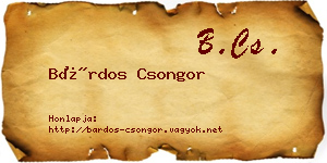 Bárdos Csongor névjegykártya